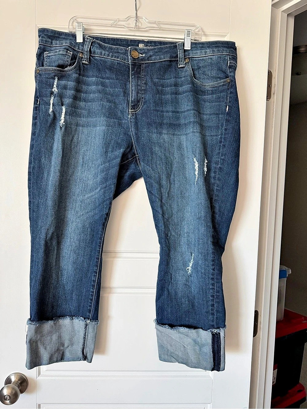 Kut from the Kloth Boyfriend Capris in Blue Size 20W